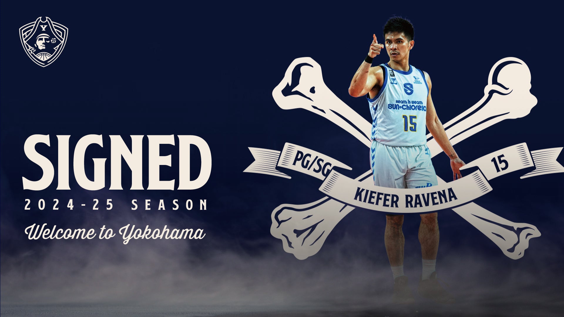 Saying the signing of a (new) participant contract for Kiefer Ravena B.LEAGUE 2024-25 season |  Yokohama B Corsairs