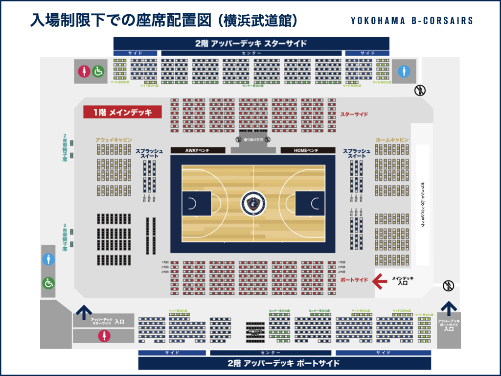 横浜武道館の席種 チケット価格 試合日程 バスケットボールニュース